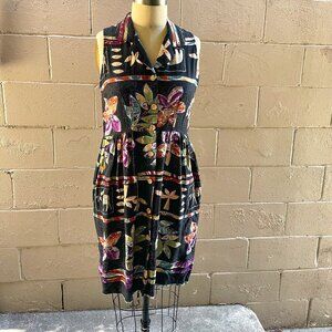 Vintage 1990s Cascais tropical dress, S